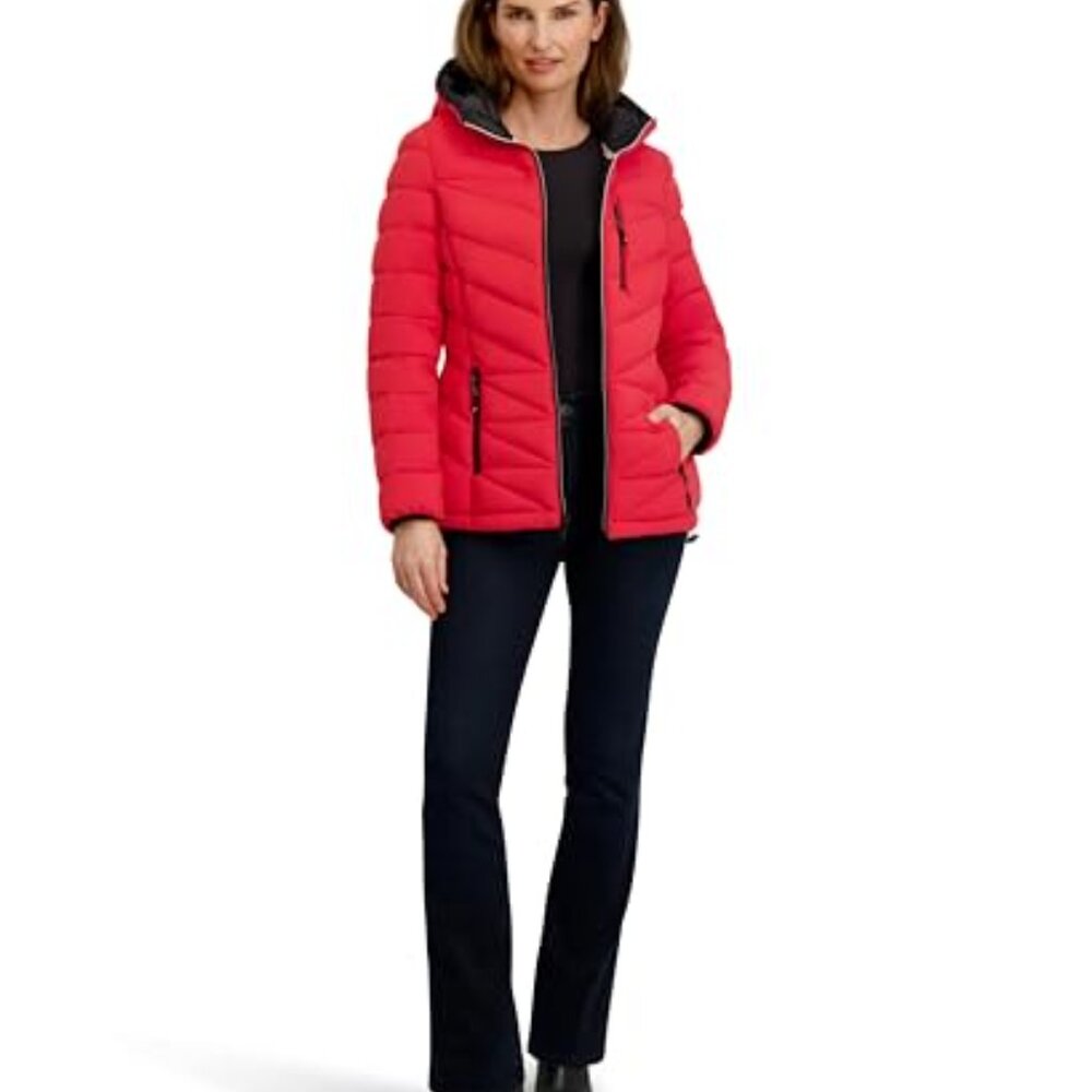 Packable Stretch Puffer Jacket Midweight Water-Re… - image 6